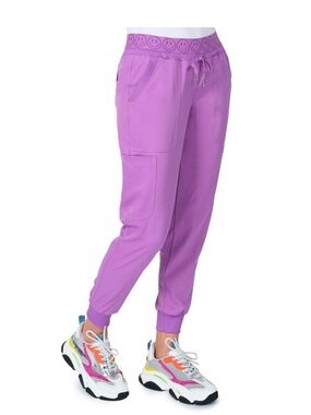 Zavate Ava Therese Women's Smile Face Waistband Cargo Jogger Scrub Set